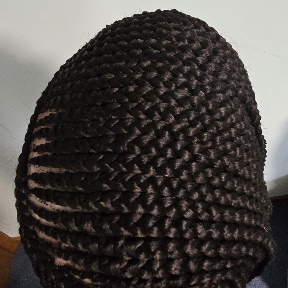 Elegant Handmade Braided Lace Wig, Knotless Box Braids Long Dark Brown Wig - New - Picture 7 of 16